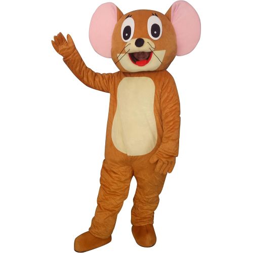  Sinoocean Jerry Mouse Adult Mascot Costume Cosplay Suit Fancy Dress Outfit