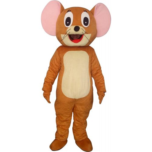  Sinoocean Jerry Mouse Adult Mascot Costume Cosplay Suit Fancy Dress Outfit