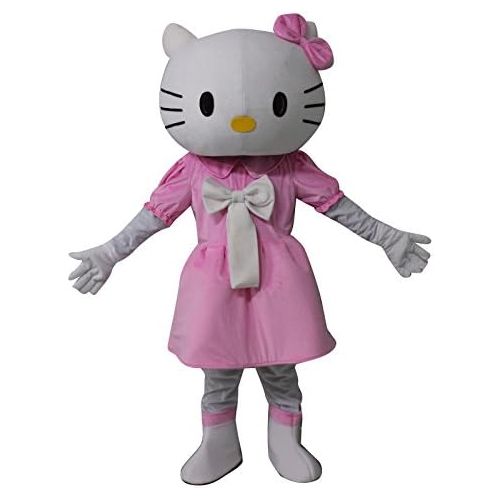  Sinoocean Hello Kitty Cat Cartoon Mascot Costume Fancy Dress Cosplay Suit Outfit