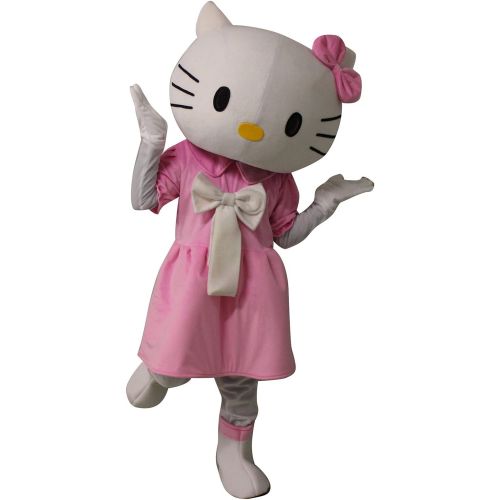 Sinoocean Hello Kitty Cat Cartoon Mascot Costume Fancy Dress Cosplay Suit Outfit