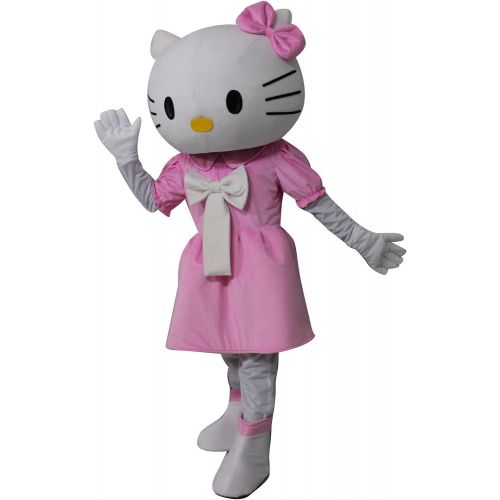  Sinoocean Hello Kitty Cat Cartoon Mascot Costume Fancy Dress Cosplay Suit Outfit