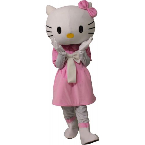  Sinoocean Hello Kitty Cat Cartoon Mascot Costume Fancy Dress Cosplay Suit Outfit