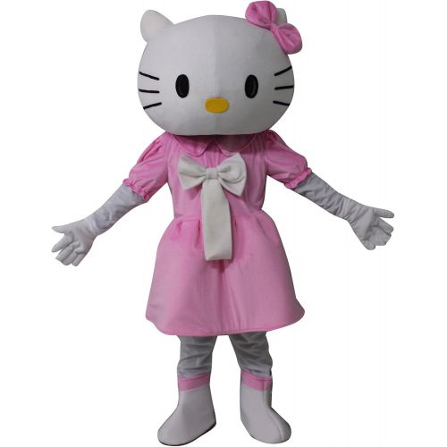  Sinoocean Hello Kitty Cat Cartoon Mascot Costume Fancy Dress Cosplay Suit Outfit