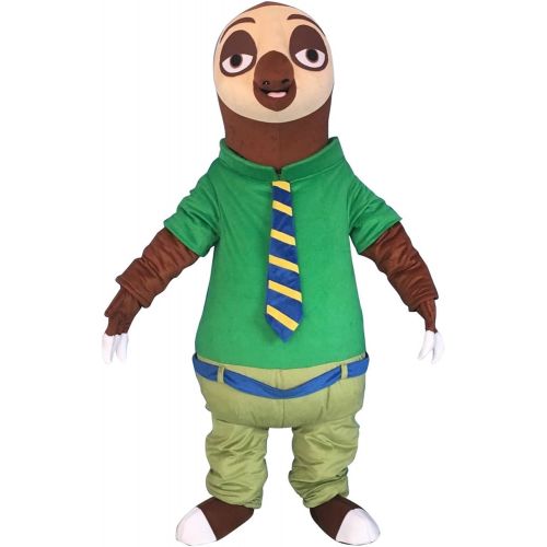  Sinoocean Flash Sloth of Zootopia Zootropolis Adult Mascot Costume Cosplay Outfit