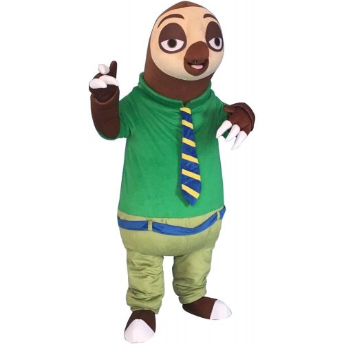  Sinoocean Flash Sloth of Zootopia Zootropolis Adult Mascot Costume Cosplay Outfit