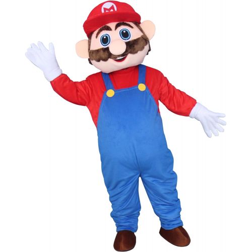  Sinoocean Super Mario Adult Mascot Costume Cosplay Fancy Dress Outfit