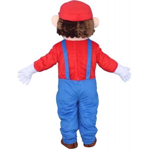  Sinoocean Super Mario Adult Mascot Costume Cosplay Fancy Dress Outfit