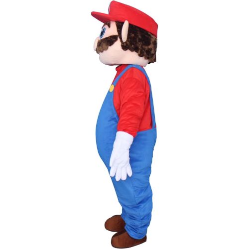  Sinoocean Super Mario Adult Mascot Costume Cosplay Fancy Dress Outfit