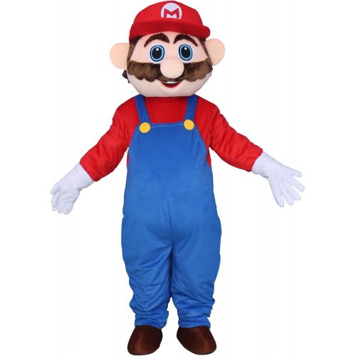  Sinoocean Super Mario Adult Mascot Costume Cosplay Fancy Dress Outfit