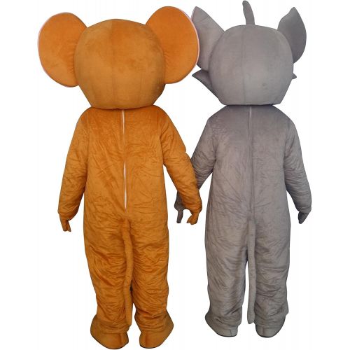  Sinoocean Tom Cat and Jerry Mouse Adults Mascot Costumes Cosplay Fancy Dress Outfits