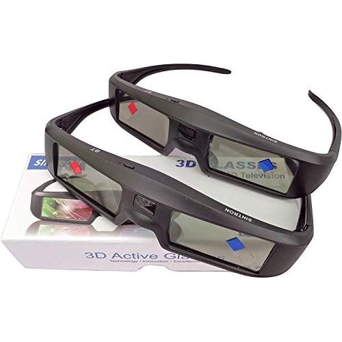  [아마존베스트]2X 3D Active Shutter Glasses Rechargeable - Sintron ST07-BT for RF 3D TV, 3D Glasses for Sony, Panasonic, Samsung 3D TV, Epson 3D projector, Compatible with TDG-BT500A TDG-BT400A T