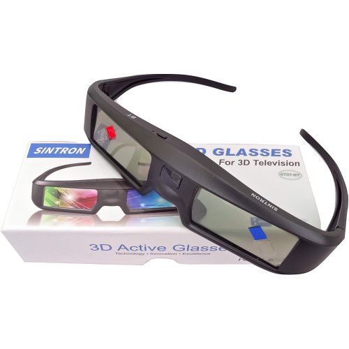  [아마존베스트]2X 3D Active Shutter Glasses Rechargeable - Sintron ST07-BT for RF 3D TV, 3D Glasses for Sony, Panasonic, Samsung 3D TV, Epson 3D projector, Compatible with TDG-BT500A TDG-BT400A T