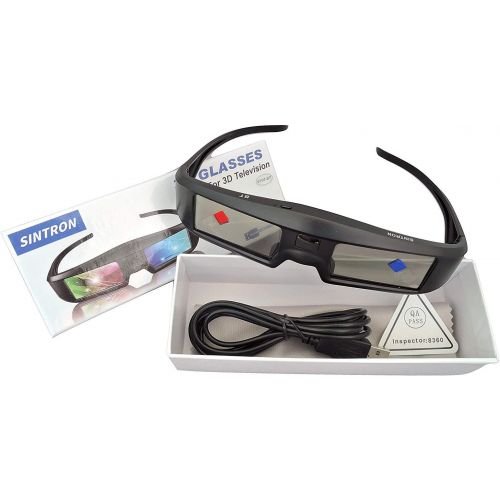  [아마존베스트]2X 3D Active Shutter Glasses Rechargeable - Sintron ST07-BT for RF 3D TV, 3D Glasses for Sony, Panasonic, Samsung 3D TV, Epson 3D projector, Compatible with TDG-BT500A TDG-BT400A T