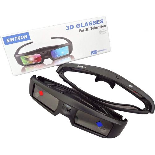  [아마존베스트]2X 3D Active Shutter Glasses Rechargeable - Sintron ST07-BT for RF 3D TV, 3D Glasses for Sony, Panasonic, Samsung 3D TV, Epson 3D projector, Compatible with TDG-BT500A TDG-BT400A T