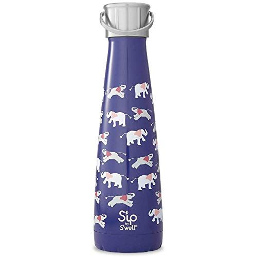  Swell Stainless Steel Water Bottle - 15 Fl Oz - Elephant Love - Double-Layered Vacuum-Insulated Keeps Food and Drinks Cold and Hot - with No Condensation - BPA Free Water Bottle