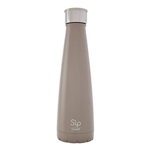  Sip by Swell 200215030 Steel Grey-Double-Layered Vacuum-Insulated Keeps Food and Drinks Cold and Hot-with No Condensation-BPA Free Water Bottle, 15oz