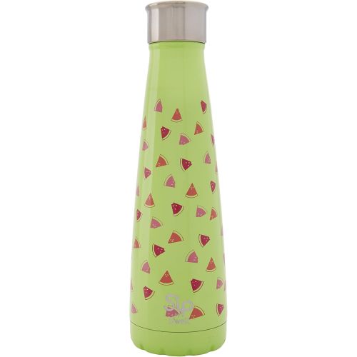  Sip by Swell Watermelon Cooler-Double-Layered Vacuum-Insulated Keeps Food and Drinks Cold and Hot-with No Condensation-BPA Free Water Bottle, 15oz