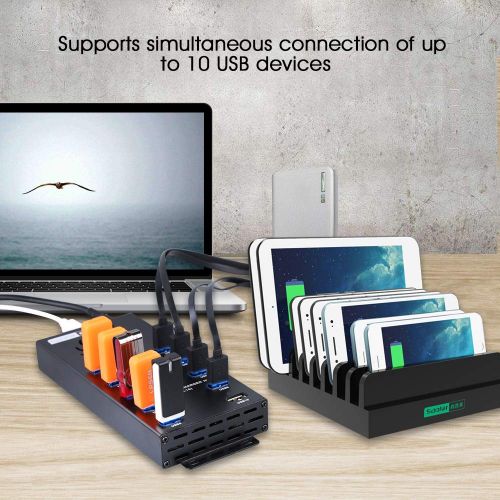  Sipolar Desktop Charging Station with 10 Data Syncs and Charger Port Speed up to 2.1A