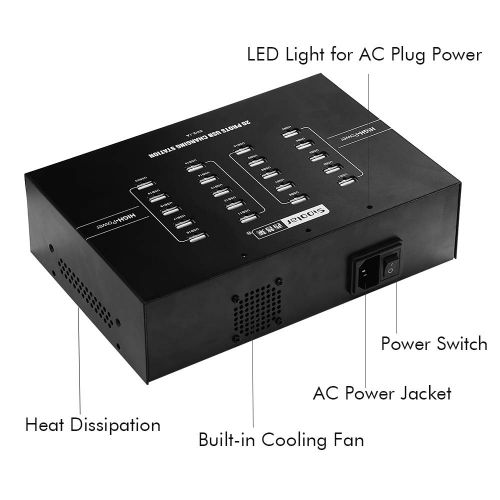  Sipolar USB Charging Station 20 Ports USB Chargers for Multiple Devices iPhoneIPadUniversal Smart Phones and Tablets Just for Charging