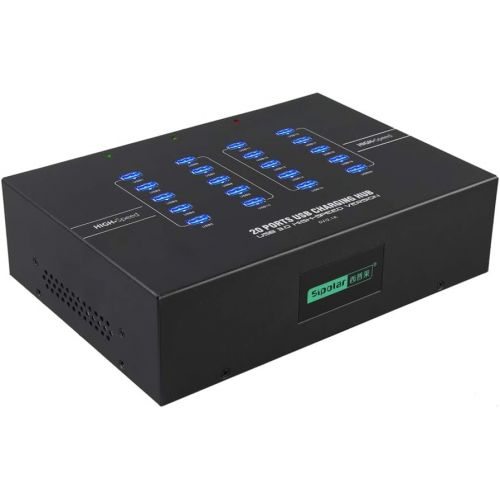  Sipolar Well Work 20 Port Industrial USB 3.0 Hub Charger for iPhoneiPadCellphone with Box Shape Speed Up to 5Gbps Notice:Voltage is 110V