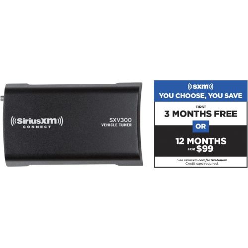  [아마존베스트]SiriusXM SXV300AZV1 Connect Vehicle Tuner for Satellite Radio, Receive Free 3 Months Service with Subscription, Easily Add SiriusXM to any SiriusXM-Ready Compatible Car Stereo Syst