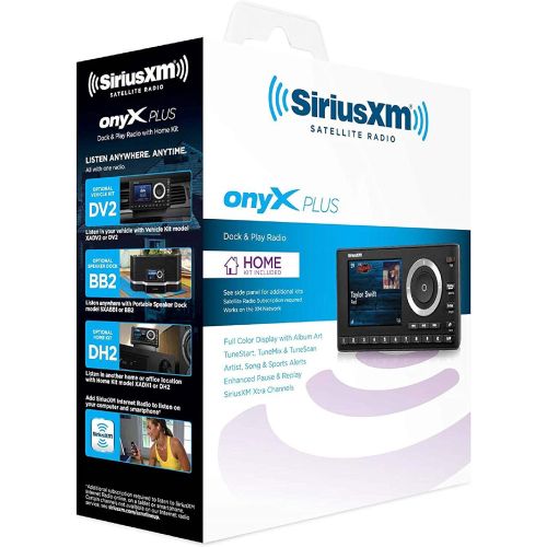  [아마존베스트]SiriusXM SXPL1H1 Onyx Plus Satellite Radio with Home Kit, Receive 3 Months Free Service with Subscription  Enjoy SiriusXM Through your Home Stereo or Powered Speakers on this Dock