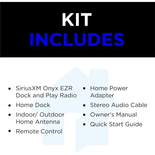  [아마존베스트]SiriusXM SXEZR1H1 Onyx EZR Satellite Radio with Home Kit, Receive Free 3 Months Service with Subscription  Enjoy SiriusXM in your Home or on Your Powered Audio Speakers