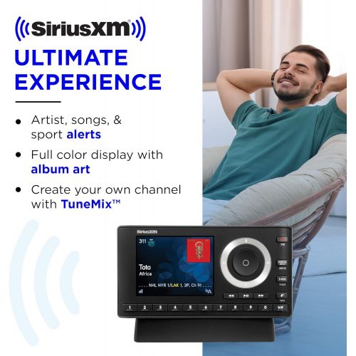  SiriusXM SXPL1H1 Onyx Plus Satellite Radio with Home Kit with Free 3 Months Satellite and Streaming Service & SXDV3 Satellite Radio Vehicle Mounting Kit with Dock and Charging Cabl