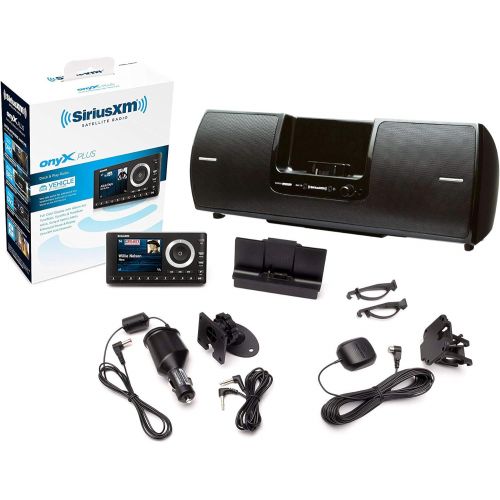  SiriusXM SXSD2 Portable Speaker Dock Audio System & SiriusXM SXPL1V1 Onyx Plus Satellite Radio with Vehicle Kit with Free 3 Months Satellite and Streaming Service (Bundle)