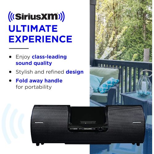  SiriusXM SXSD2 Portable Speaker Dock Audio System for Dock and Play Radios (Black)