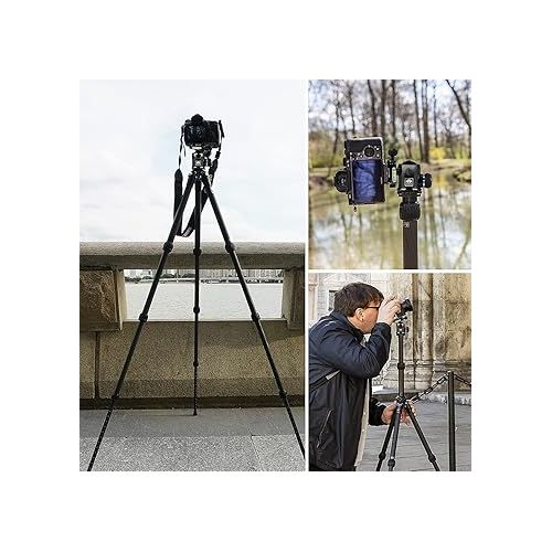  SIRUI AM-284 Camera Tripod Carbon Fiber Professional Tripod with K20X Ball Head Load 55lb (AM-284+K20X)