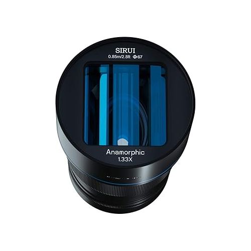  SIRUI 50mm F1.8 1.33X APS-C Anamorphic Lens for E Mount, Blue Flare