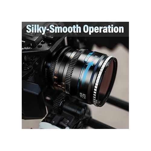  SIRUI Night Walker T1.2 Cine Lens Set, 24mm, 35mm, 55mm, Large Aperture Manual Focus Lens (MS-3SEB, E Mount, Black)