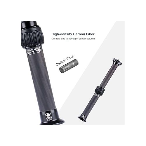  SIRUI SL-200 Tripod Extension Pole, Two-Section Carbon Fiber Center Column-Tripod Extender-Tripod Extension Tube