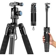 Sirui Compact Traveler 5C Tripod 54.3 inches Lightweight Carbon Fiber Travel Tripod Portable Camera Tripod with 360° Panorama Ball Head for Arca Swiss Quick Release Plate Load Capacity Up to 8.8lbs