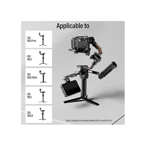  SIRUI Camera Monitor Mount for DJI RS 4, RS 4 Pro, RS 2, RSC 2, RS 3, RS 3 Pro, RS 3 Mini with Quick Release NATO Clamp, Cold Shoe, Anti-Twist Design, AM-MTRS