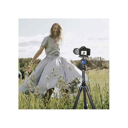  SIRUI AM-284 Carbon Fiber Tripod with Two-Section Carbon Fiber Center Column, Max Height 59.8″, Max Load 15kg (AM284+SL200)