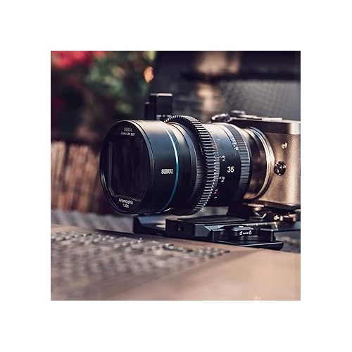  SIRUI 35mm F1.8 1.33X APS-C Anamorphic Lens Cinema Lens for MFT Mount, Blue Flare