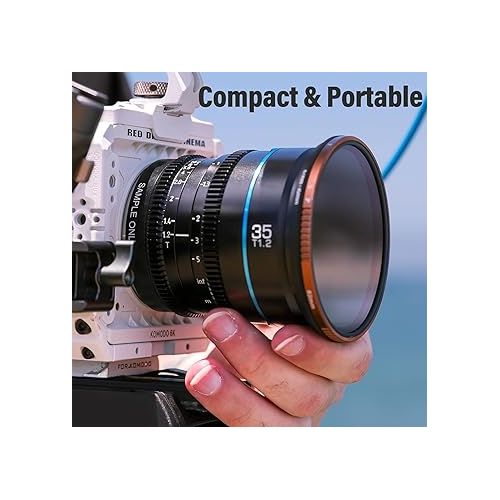  SIRUI Night Walker 35mm T1.2 S35 Cine Lens, Large Aperture Manual Focus Lens (MS35L-B, L Mount, Black)
