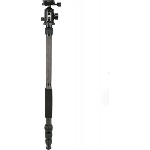  Sirui T-2204S T-S Series Carbon Fiber Travel Tripod / Monopod, 33 lb Capacity, Black