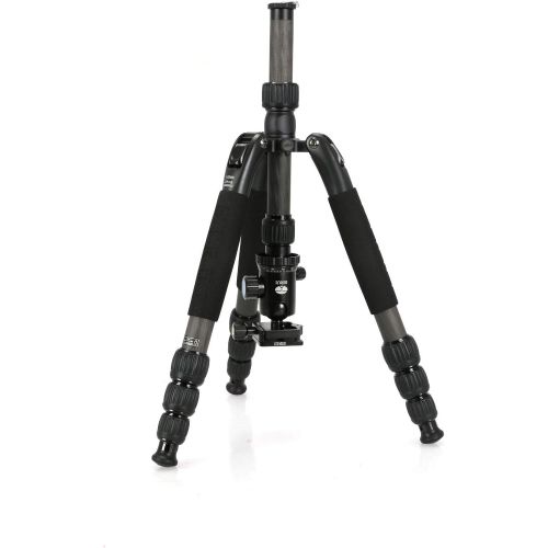  Sirui T-2204S T-S Series Carbon Fiber Travel Tripod / Monopod, 33 lb Capacity, Black