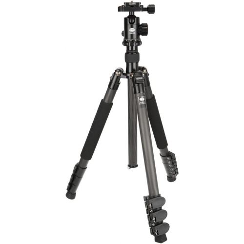  Sirui SUET1204 Carbon Fiber Tripod Kit with E-10 Ball Head and Case, Gray