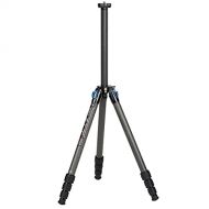 SIRUI ST-124 Carbon Fiber Tripod with Fluid Video Head, Triangular Centre Column, Waterproof, Travel Tripod for Cameras, 4 Sections, 62.2inch, Load 26lbs