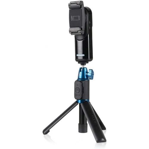  SIRUI VK-2K Handheld Gimbal Stabilizer and Selfie Stick Black, Compatible with Most Smartphones, with Fill Light, Mirror and Bluetooth Connecting