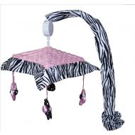 Sisi Musical Mobile for Pink Minky Zebra Baby Bedding Set