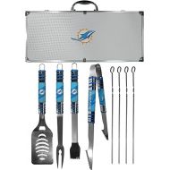 NFL Siskiyou Sports Fan Shop Miami Dolphins Steel Tailgater BBQ Set w/Case 8 piece Gray