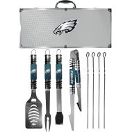 NFL Siskiyou Sports Fan Shop Philadelphia Eagles Steel Tailgater BBQ Set w/Case 8 piece Gray