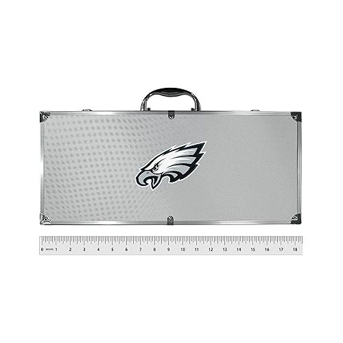  NFL Siskiyou Sports Fan Shop Philadelphia Eagles Steel Tailgater BBQ Set w/Case 8 piece Gray