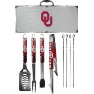 NCAA Siskiyou Sports Fan Shop Oklahoma Sooners Steel Tailgater BBQ Set w/Case 8 piece Gray