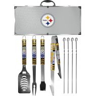 NFL Siskiyou Sports Fan Shop Pittsburgh Steelers Steel Tailgater BBQ Set w/Case 8 piece Gray